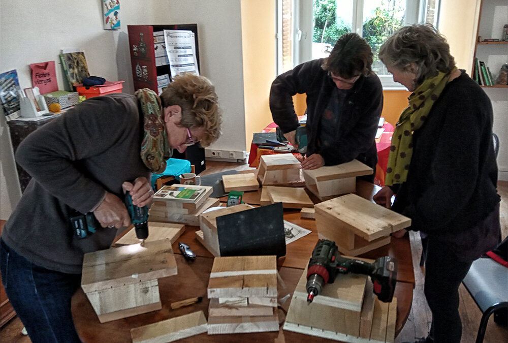 atelier création abris a chauve-souris  .